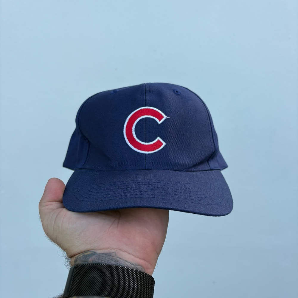 Vintage Chicago Cubs Plain Logo SnapBack Hat Logo Athletic MLB